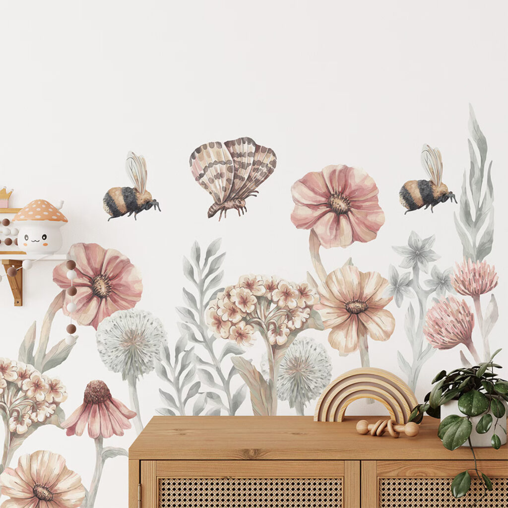 Kitchen Wall Stickers Decor Flower