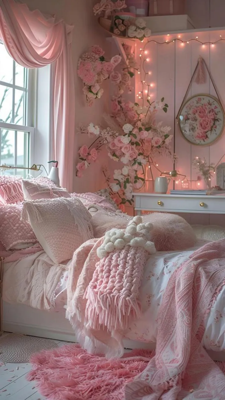 Pink Dorm Room Decor