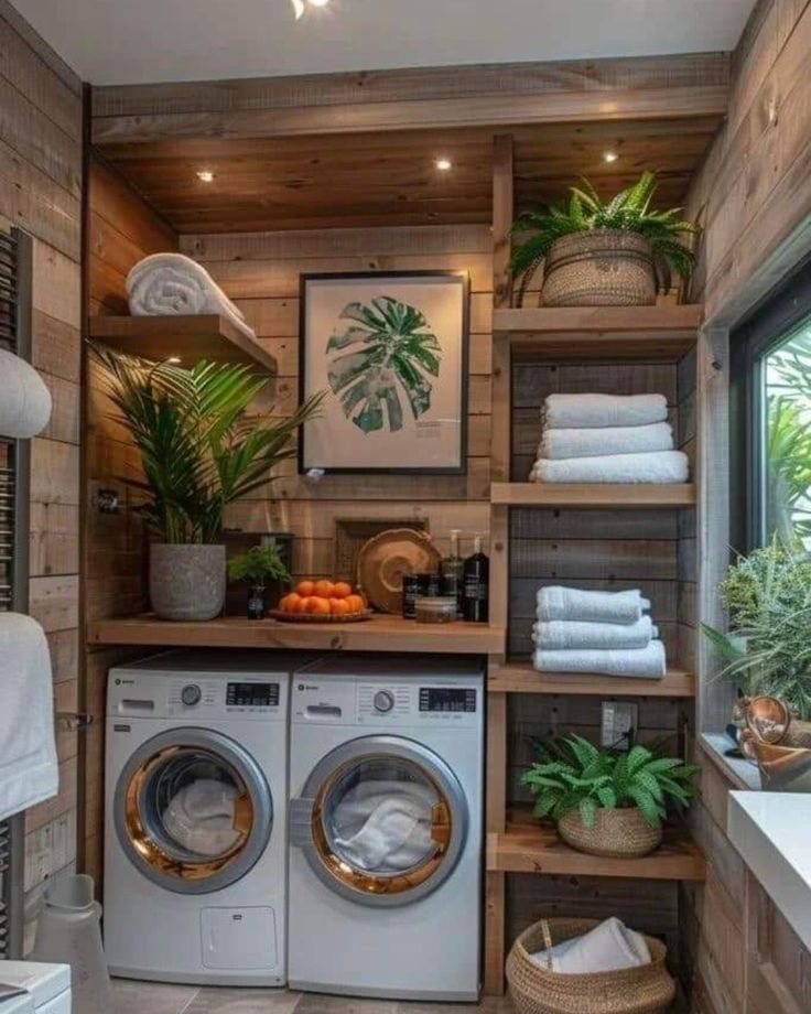 Space-Saving Small Laundry Room